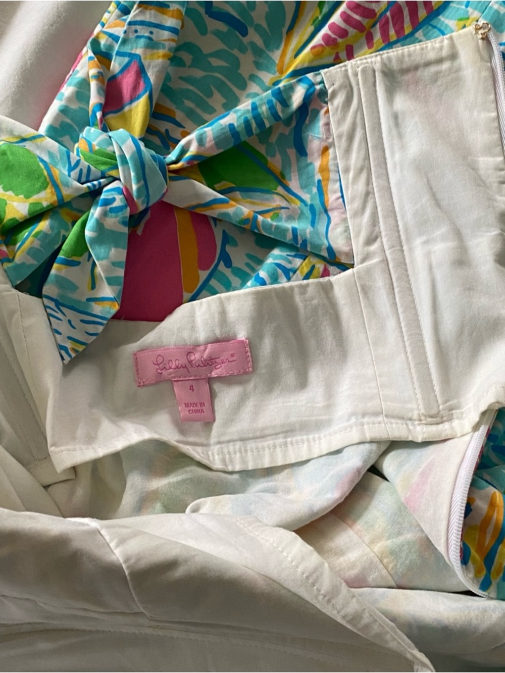 Lilly Pulitzer Dress Women’s 4 Franco Strapless In You Gotta Regatta Sailboats - Picture 5 of 12